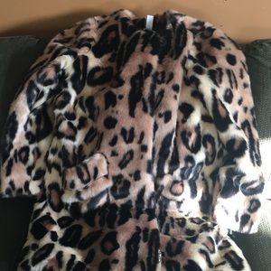 Cheetah Faux fur coat